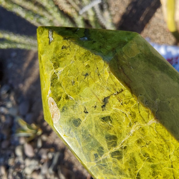 Chunky, Vibrant African Green Opal Obelisk - Picture 12 of 17